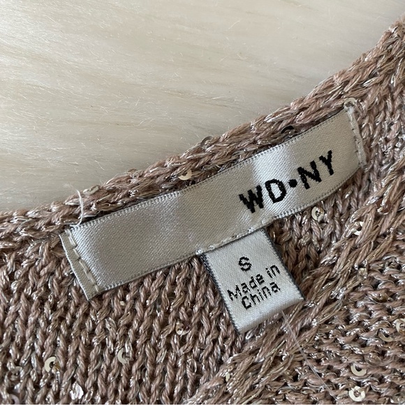 WD.NY Sequin Taupe Knit Sweater - Picture 8 of 10